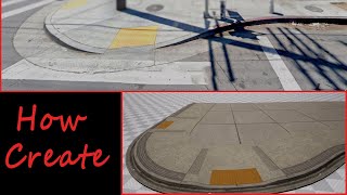 Splines  Example How create Sidewalk End  cross walk [upl. by Ellicul]