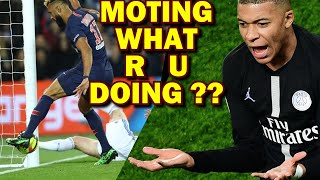 Choupo Moting goal line miss deflection PSG Strasbourg [upl. by Bobbette]