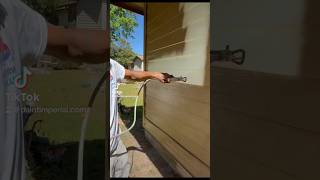 Spraying hardie board siding [upl. by Mendie]