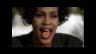 Whitney Houston Tribute Ill Will Always Love You Lyrics [upl. by Dammahum399]