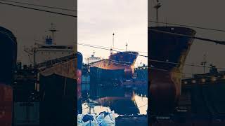 A day in the shipyard ship maritime shipping marine vessel sea floating seaman boat calm [upl. by Leirum]