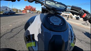 4k POV 2016 FZ07 CLOSE CALL WITH A BUS [upl. by Altman]