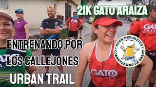 21K Gato Araiza Entrenando en el urban Trail Saltillo [upl. by Ardnohs]