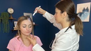 ASMR Real Person Head to Toe Physical Assessment Head Eyes Abdomen Scalp Exam Soft Spoken [upl. by Ecad]