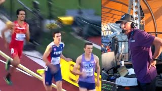 Geoff Wightman commentates on Jake Wightman winning 1500m gold [upl. by Ahgiel]