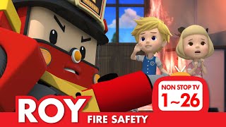 🚒Fire Safety with ROY Full Episodes│126 Episodes│2 Hour│Robocar POLI TV [upl. by Ahsi799]