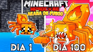 🟥SOBREVIVÍ 100 DÍAS como ARAÑA DE FUEGO en MINECRAFT HARDCORE [upl. by Corina342]