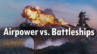 Battleship vs Aircraft Carrier  How airpower made battleships obsolete [upl. by Eramat]