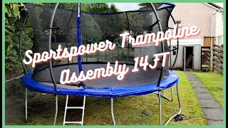 Sportspowertrampoline14ft Trampolineassembly Sportspower Trampoline Assembly 14FT  Timelapse [upl. by Katuscha681]