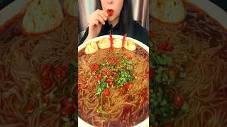 Spicy Noodles And egg Eating Challenge ASMR 🔥🍝🔥 shorts noodles asmr mukbang food youtubeshorts [upl. by Villada]