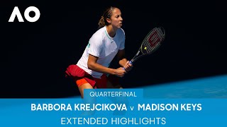 Barbora Krejcikova v Madison Keys Extended Highlights QF  Australian Open 2022 [upl. by Bank]