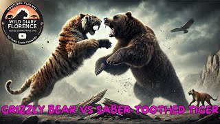 Grizzly Bear vs SaberToothed Tiger The Ultimate Battle of Strength and Precision [upl. by Harutak]