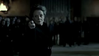 McGonagall battles Snape  Harry Potter and the Deathly Hallows Pt 2 [upl. by Nadabb]