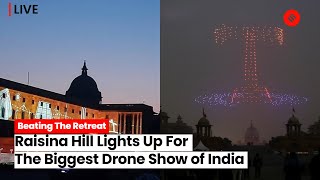 Beating Retreat Live Watch The Biggest Drone Show of India Over Raisina Hill [upl. by Naut134]