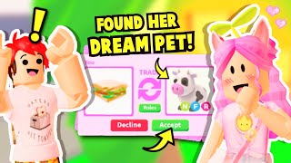 I FOUND my GFS DREAM PET STRAWBERRY COW Adopt me Roblox [upl. by Christis]