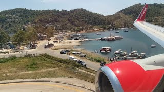 Jet2 Boeing 73786N fantastic approach and landing into Skiathos  GDRTJ [upl. by Hekking459]