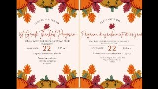 2024 Legacy Early College First Grade Thankfulness Program [upl. by Kristofor916]