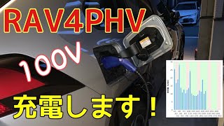 【初めての充電編！】RAV4PHVを初めて充電します 家庭で100V充電 [upl. by Philine89]