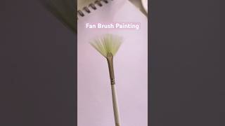 Fan brush painting technic painting ytshort trending [upl. by Zailer]