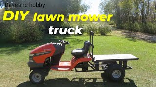 Driving my DIY lawn mower truck [upl. by Irrol]