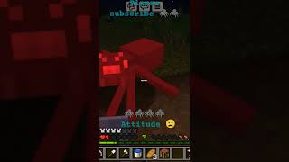 Minecraft spider attitude and creeper visfot 😱😱😱 minecrafthumor minecraft [upl. by Rehpotirhc818]