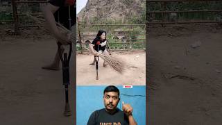 Faded song  Handicapped woman sweeping the house yardshorts ytshorts viral [upl. by Ginni]