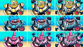 ALL SPONGEBOB TITAN ROBOTS vs Shin Sonic Tapes Animation [upl. by Deloria]