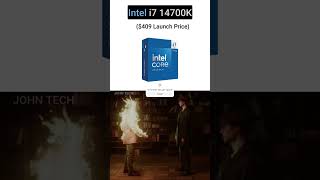 Ranking Intel core 14th gen CPUs intel cpu funny shorts [upl. by Wolfort]