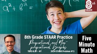 8th Grade STAAR Practice Proportional and Nonproportional Graphs 85F  7 [upl. by Maller]