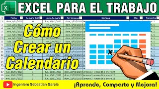 Cómo crear un calendario en Excel [upl. by Olegnad]