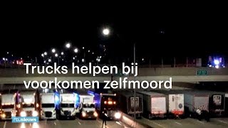 Bijzondere actie truckers voorkomt zelfmoord  RTL NIEUWS [upl. by Kristine]