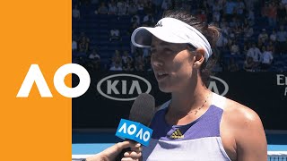 Garbiñe Muguruza quotThe first set was very hardquot  Australian Open 2020 OnCourt Interview QF [upl. by Gurango]