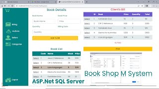 C Project Online Book Shop Using ASPNet and SQL Server [upl. by Anet159]