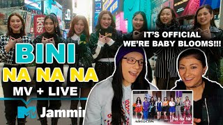 ITS OFFICIAL WEquotRE BABY BLOOMS Sisters React to BINI Na Na Na  Official Music Video MTV Jammin [upl. by Lindy430]