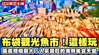 【江江哥愛七淘】嘉義美食｜布袋觀光魚市｜布袋魚市場｜布袋漁港｜嘉義景點｜台灣美食 Taiwan travel🇹🇼Taiwan Street Food fishmarket 環島 機車環島 漁港 [upl. by Taylor382]