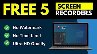 TOP 5 Free Screen Recording Software For PC amp Laptop No Watermark Time Limit 2024 Latest Release [upl. by Seen]