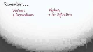 Gerundium oder Infinitivkonstruktion nach Verben Übungsvideo  Englisch  Grammatik [upl. by Teirtza]