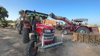 2 Tractor Mahindra 575 and HMT 3511 Fully Loading With Brick Pieces  tractor [upl. by Rimisac]