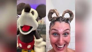 Mickey Mouse TikTok Puppet REACTS Part 3 Hassan Khadair TRY NOT TO LAUGH CHALLENGE [upl. by Eetnuahs]