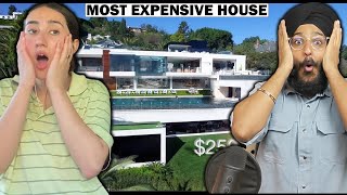 Indians REACT to Most Expensive House in the US  924 Bel Air Rd California [upl. by Haet]