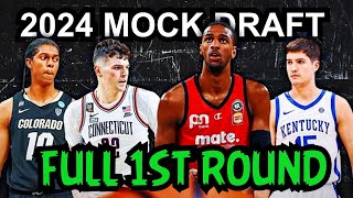 2024 NBA Mock Draft 40 FULL 1ST ROUND PICKS 130 [upl. by Ahsuoj]