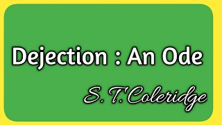 Dejection An Ode by ST Coleridge in tamil [upl. by Sayre3]