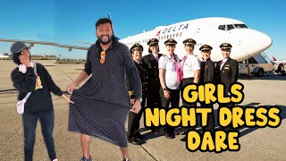 GIRLS നൈറ്റ്ഡ്രസിട്ടൊരു വിമാനയാത്ര ✈️😆 NIGHTWEAR DARE INSIDE FLIGHT 🤣 [upl. by Aina]