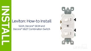 How to Install a Combination Device with Two Single Pole Switches  Leviton [upl. by Swetiana166]