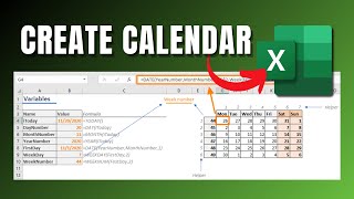 How To Create Calendar In Excel 2024 [upl. by Celesta]