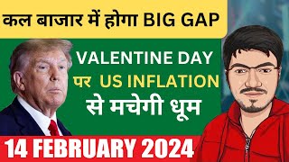 NIFTY PREDICTION amp BANKNIFTY ANALYSIS FOR 14 FEBRUARY  US INFLATION DATA IMPACT ON INDIAN MARKETS [upl. by Jael12]