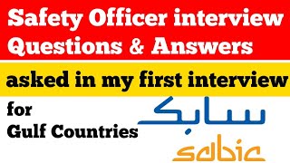 Safety Officer Interview Questions amp Answers for Gulf Countries  Saudi Arabia [upl. by Marissa]