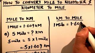 HOW TO CONVERT KILOMETERKM TO MILE AND MILE TO KILOMETER [upl. by Cicenia141]