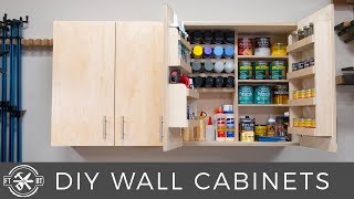 DIY Wall Cabinets with 5 Storage Options  Shop Organization [upl. by Eudocia327]