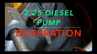 Land Rover 225 DIESEL pump deaeration 2 [upl. by Gschu]